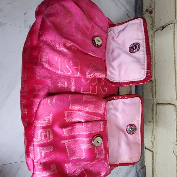 Rare Coach Poppy Storypatch Pink Shoulder Bag Purse - Picture 11 of 16